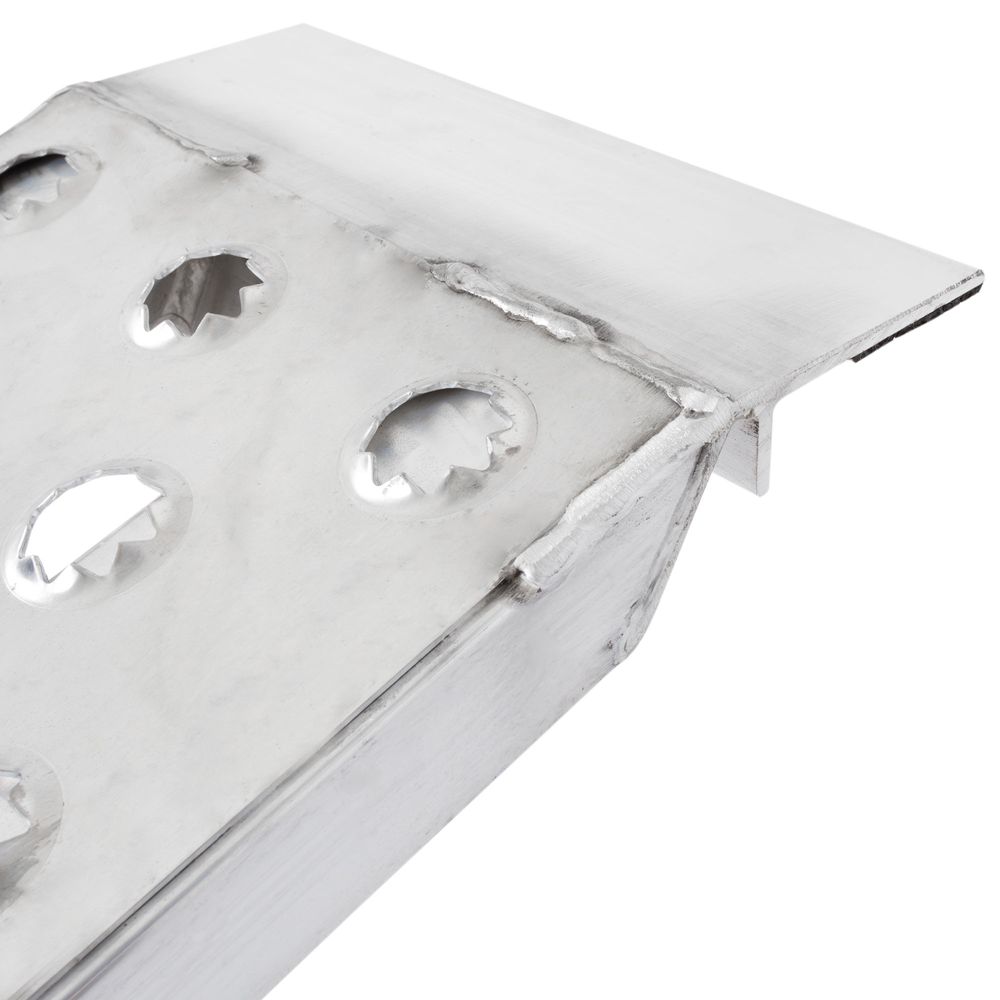 6' L X 12" W EZ Traction Aluminum Car Trailer Ramp, Hook & Plate Hybrid End, Stub Foot - 2,500 lb. Per Axle