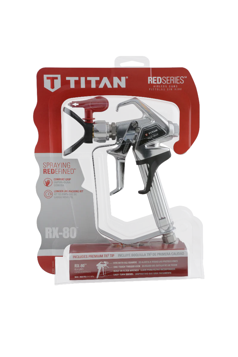 Titan 538006 RX-80 Two-Finger Airless Paint Spray Gun w/TR1 Tip