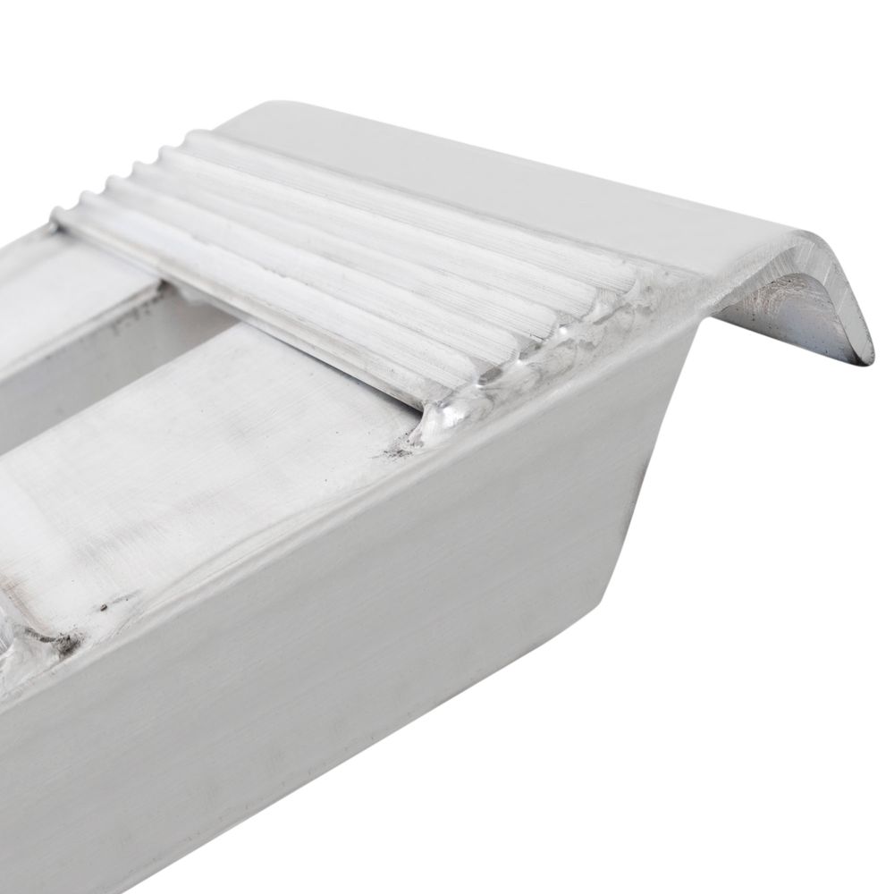 5' L X 12" W Aluminum Car Trailer Ramps, Hook End, Stub Foot - 3,000 lb. Per Axle
