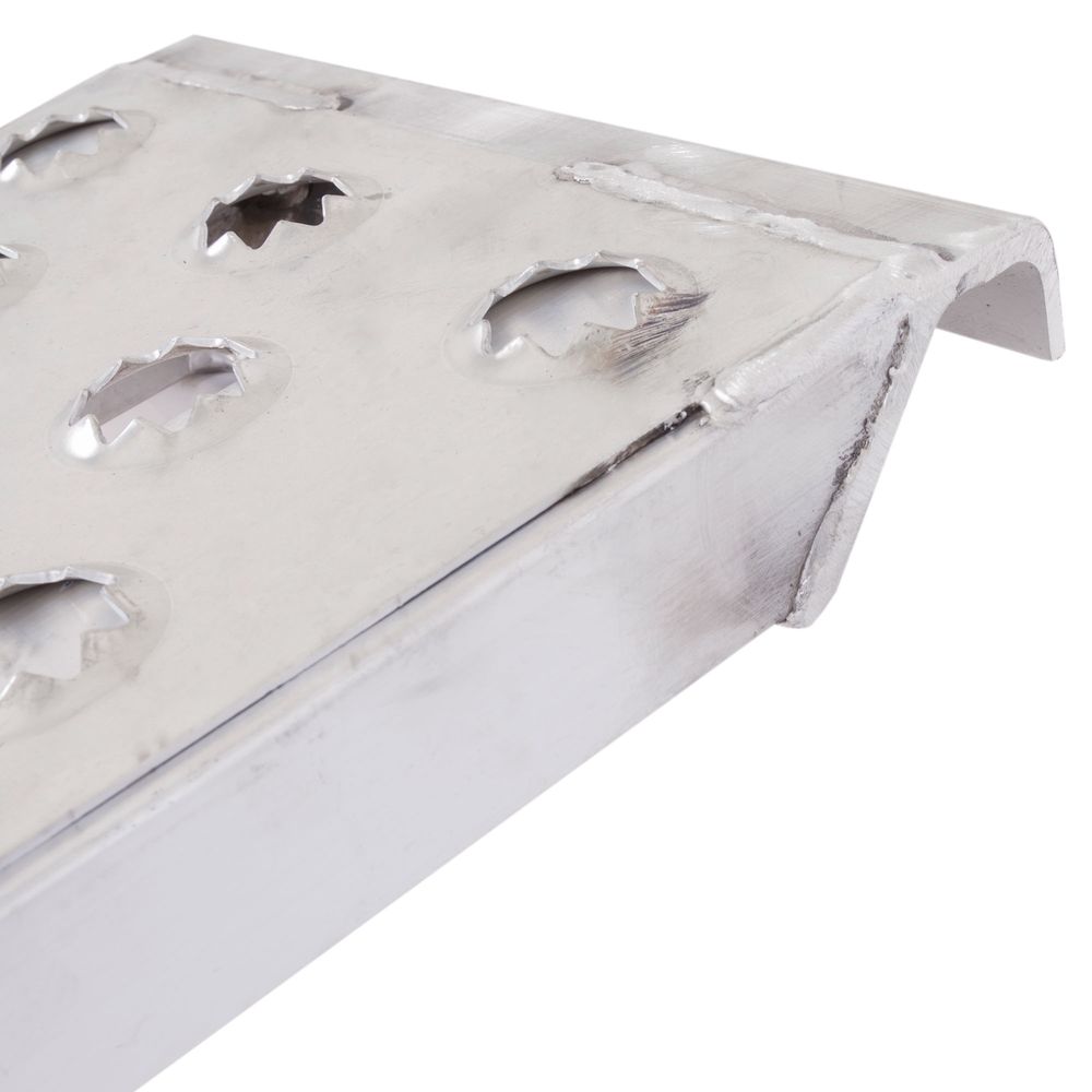 6' L X 15" W EZ Traction Aluminum Car Trailer Ramps, Hook End, Knife Foot - 4,000 lb. Per Axle