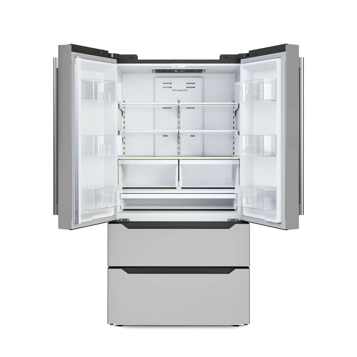 KoolMore 22.5 Cu. ft. French Door Refrigerator, Deep Freezer, 4 Door Stainless-Steel Fridge