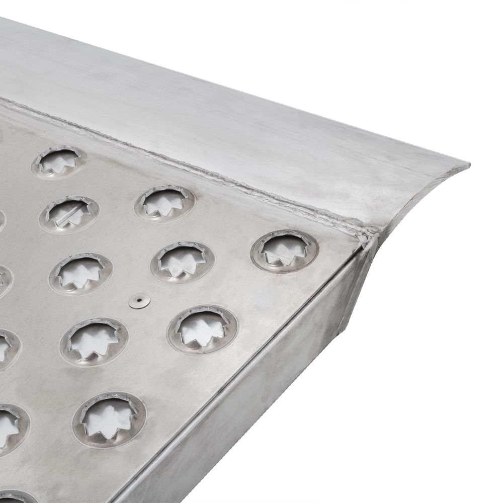36" x 36" Punch Plate Aluminum Shipping Container Ramps - 8,000 lb. Cap