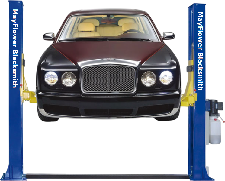 Mayflower Tools Blacksmith Car Lift Two Post Heavy Duty Base Plate 10,000 lbs New