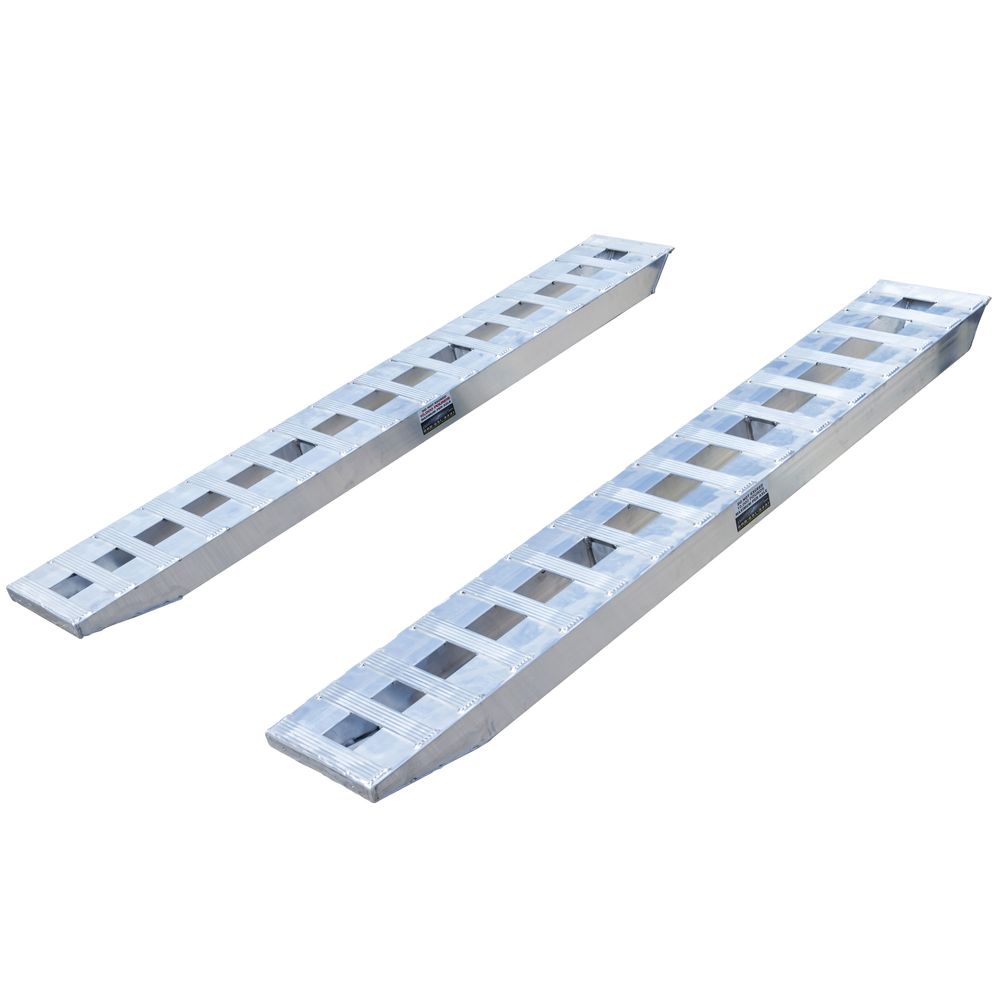 7' 6" L x 14" W Aluminum Ramps, Pin-On End, Stub Foot - 10,000 per Axle