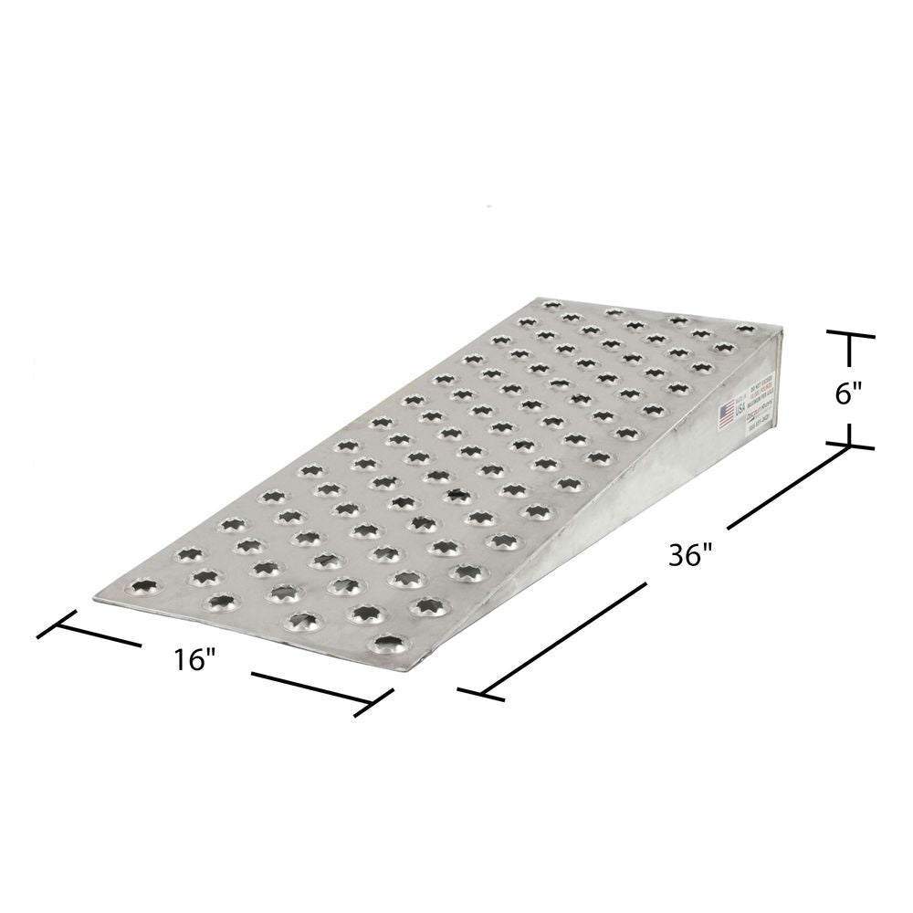 16" W Aluminum Shipping Container Wedge Ramps - 10,000 lb. Cap