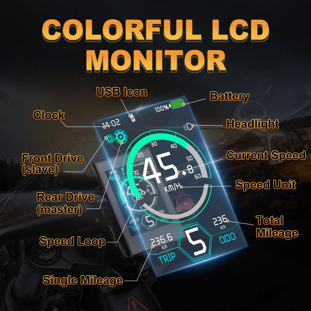 FREESKY Warrior M-530 1000 w Mountain Ebike 4 Fat Tire Electric Fat Tire Mountain eBike