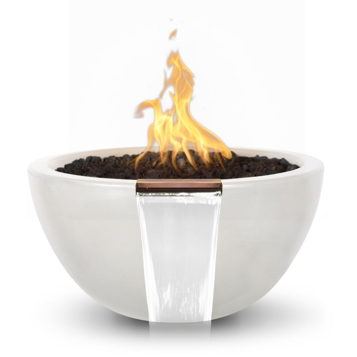 The Outdoor Plus Luna Concrete Fire & Water Bowl plus Free Cover