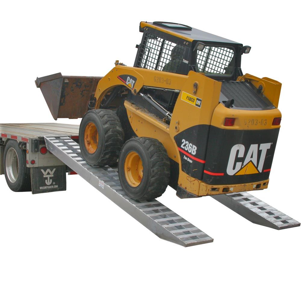 12' L x 16" W Heavy Equipment Ramps, Hook End, Stub Foot - 12,000 lb. per Axle