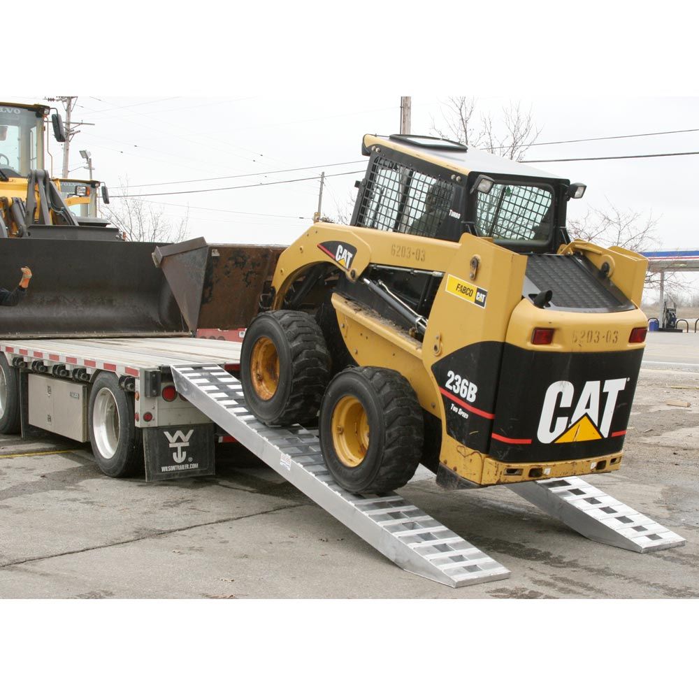 12' L x 16" W Heavy Equipment Ramps, Hook End, Stub Foot - 12,000 lb. per Axle