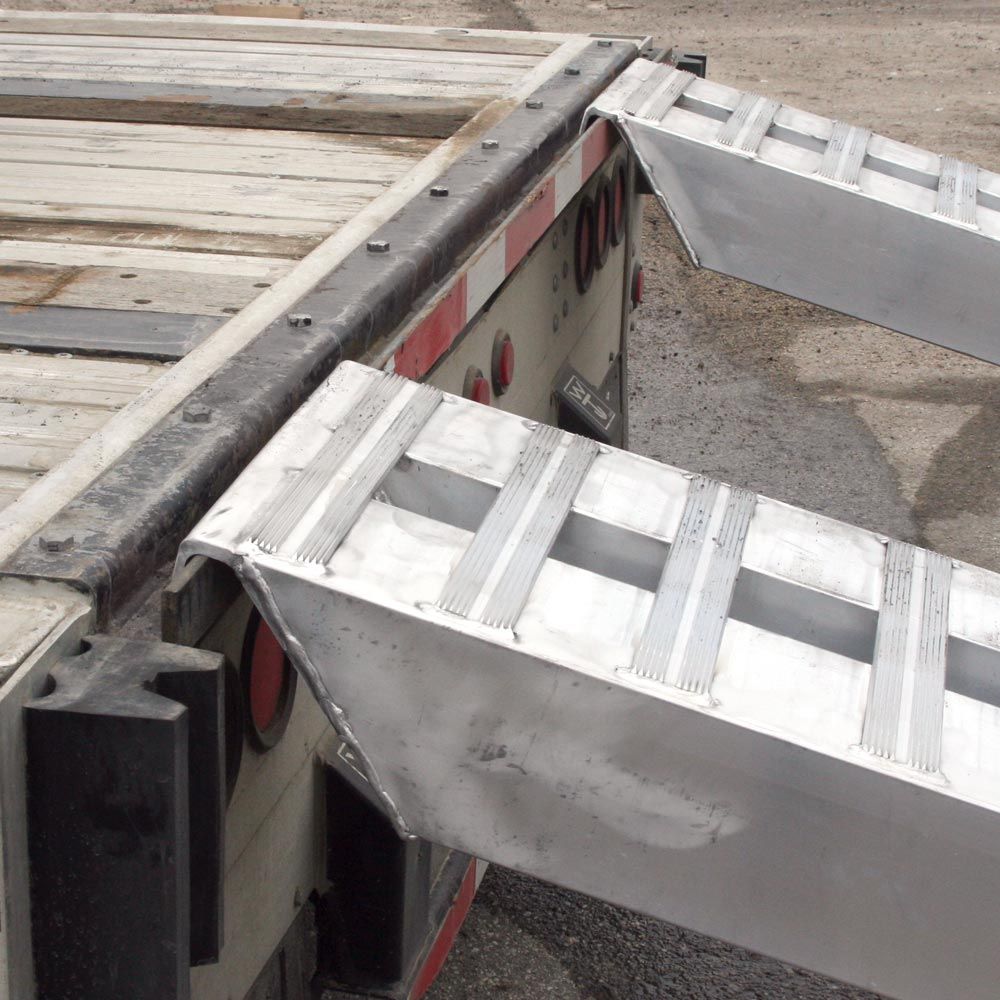 12' L x 16" W Heavy Equipment Ramps, Hook End, Stub Foot - 12,000 lb. per Axle