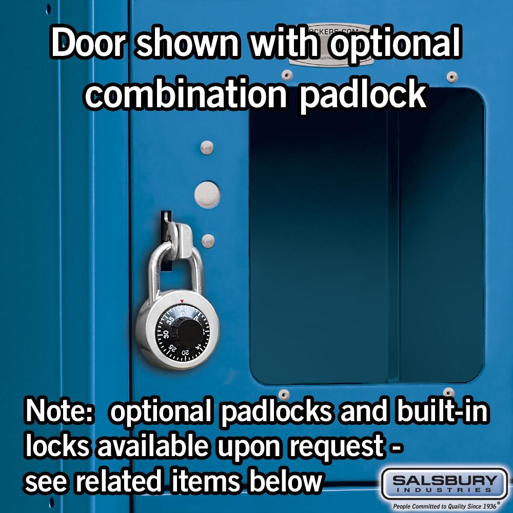 12" Wide Five Tier Box Style See-Through Metal Locker - 1 Wide - 5 Feet High - 15" Deep by Salsbury