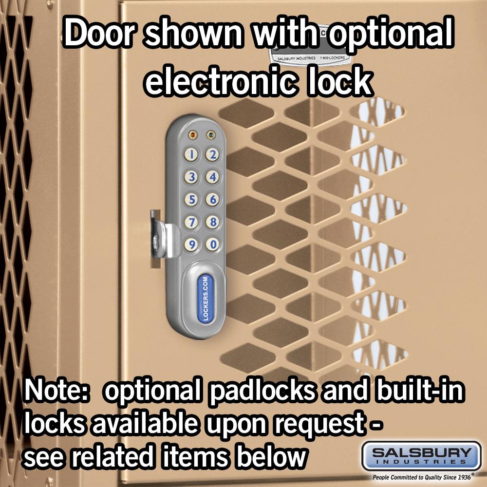 12" Wide Five Tier Box Style Vented Metal Locker - 1 Wide - 5 Feet High - 18" Deep by Salsbury