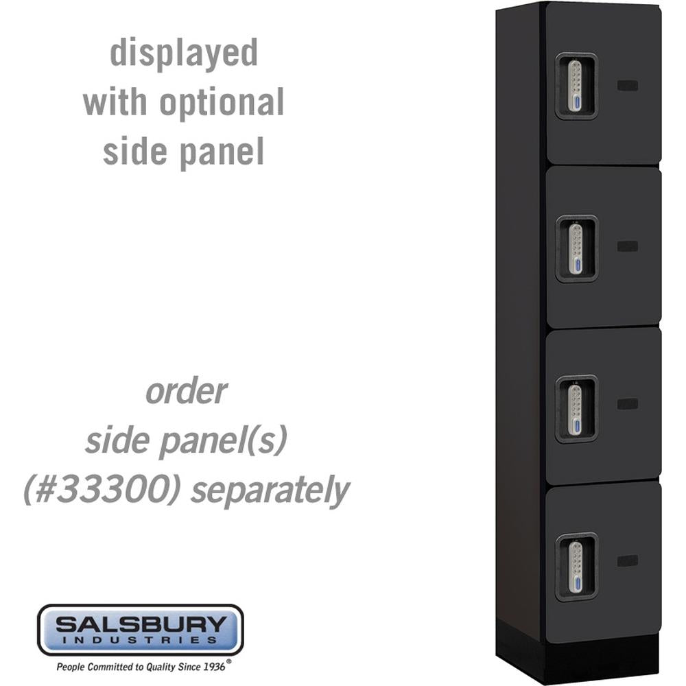 12" Wide Four Tier Designer Wood Locker - 1 Wide - 5 Feet High - 15" Deep by Salsbury