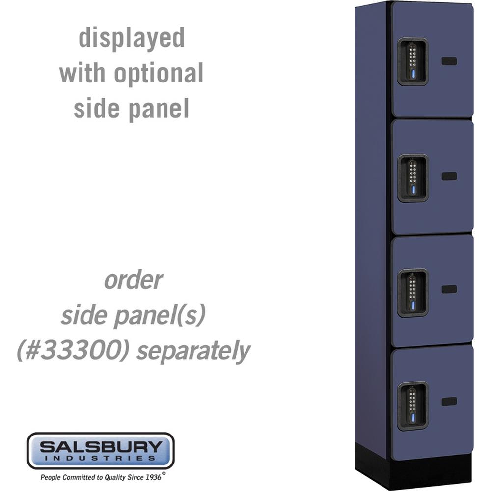 12" Wide Four Tier Designer Wood Locker - 1 Wide - 5 Feet High - 15" Deep by Salsbury