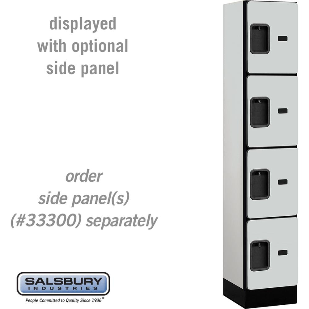 12" Wide Four Tier Designer Wood Locker - 1 Wide - 5 Feet High - 15" Deep by Salsbury