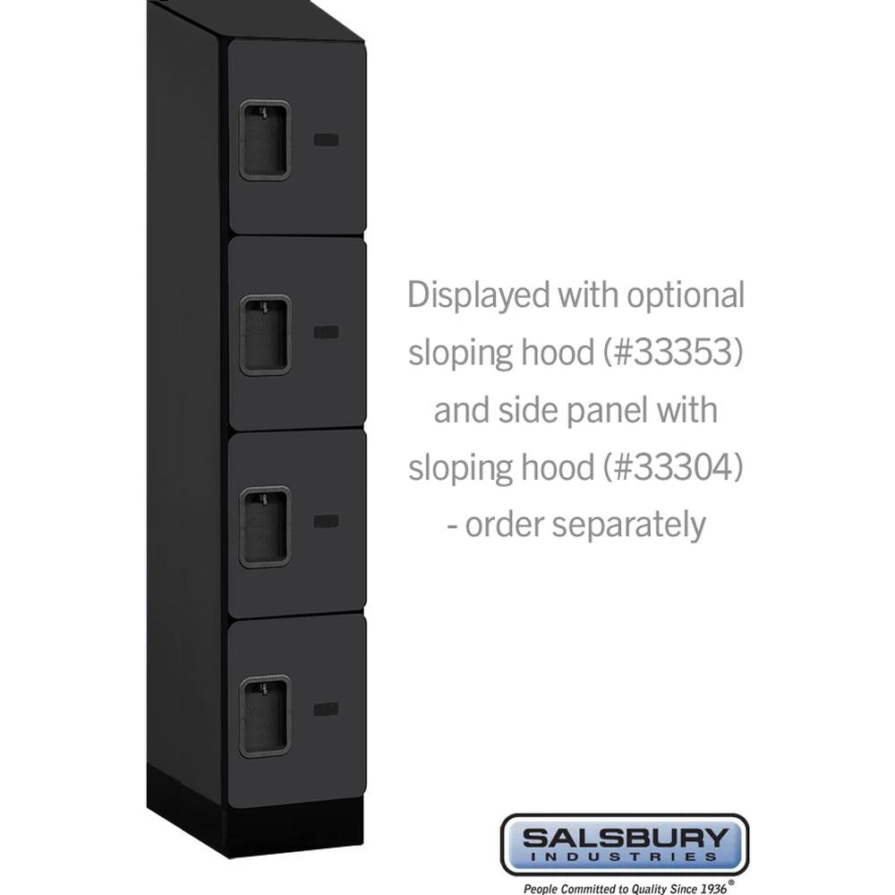 12" Wide Four Tier Designer Wood Locker - 1 Wide - 5 Feet High - 18" Deep by Salsbury