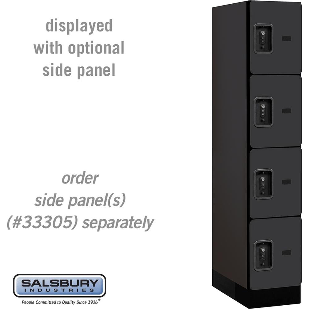 12" Wide Four Tier Designer Wood Locker - 1 Wide - 5 Feet High - 21" Deep by Salsbury