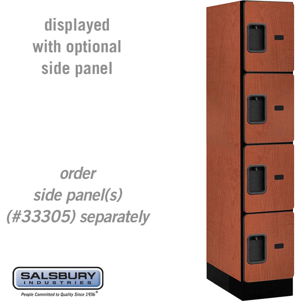 12" Wide Four Tier Designer Wood Locker - 1 Wide - 5 Feet High - 21" Deep by Salsbury