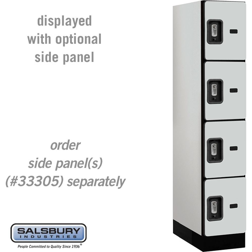 12" Wide Four Tier Designer Wood Locker - 1 Wide - 5 Feet High - 21" Deep by Salsbury