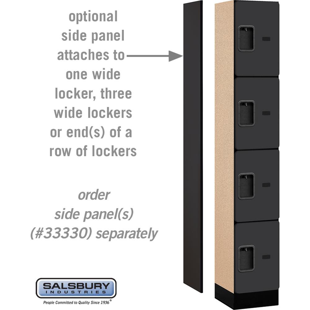 12" Wide Four Tier Designer Wood Locker - 1 Wide - 6 Feet High - 15" Deep by Salsbury