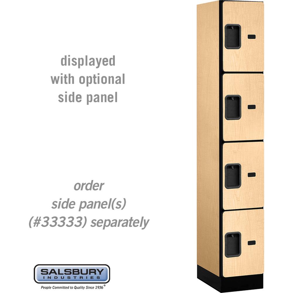 12" Wide Four Tier Designer Wood Locker - 1 Wide - 6 Feet High - 18" Deep by Salsbury