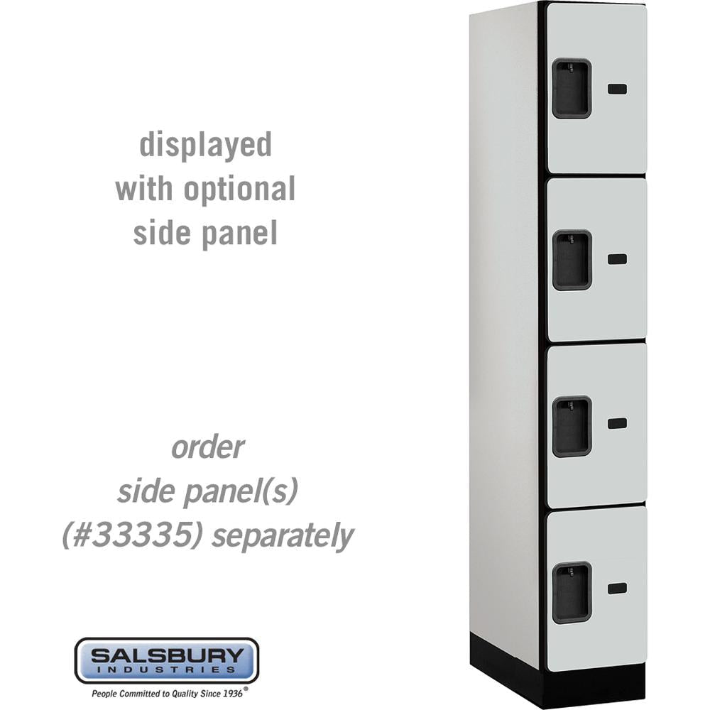12" Wide Four Tier Designer Wood Locker - 1 Wide - 6 Feet High - 21" Deep by Salsbury