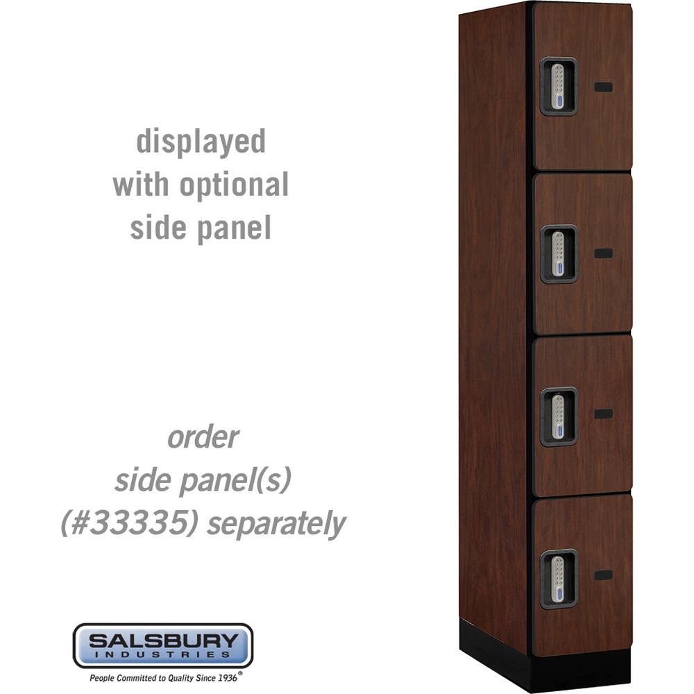 12" Wide Four Tier Designer Wood Locker - 1 Wide - 6 Feet High - 21" Deep by Salsbury