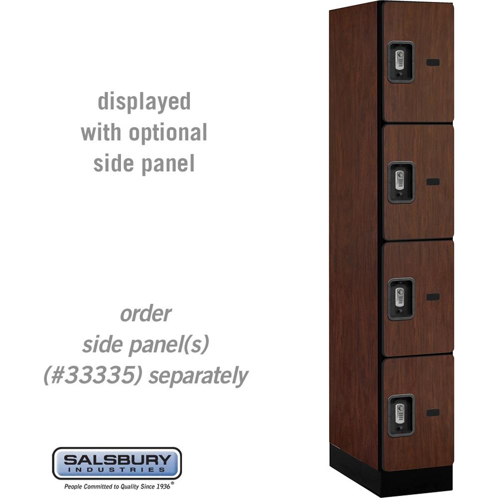 12" Wide Four Tier Designer Wood Locker - 1 Wide - 6 Feet High - 21" Deep by Salsbury