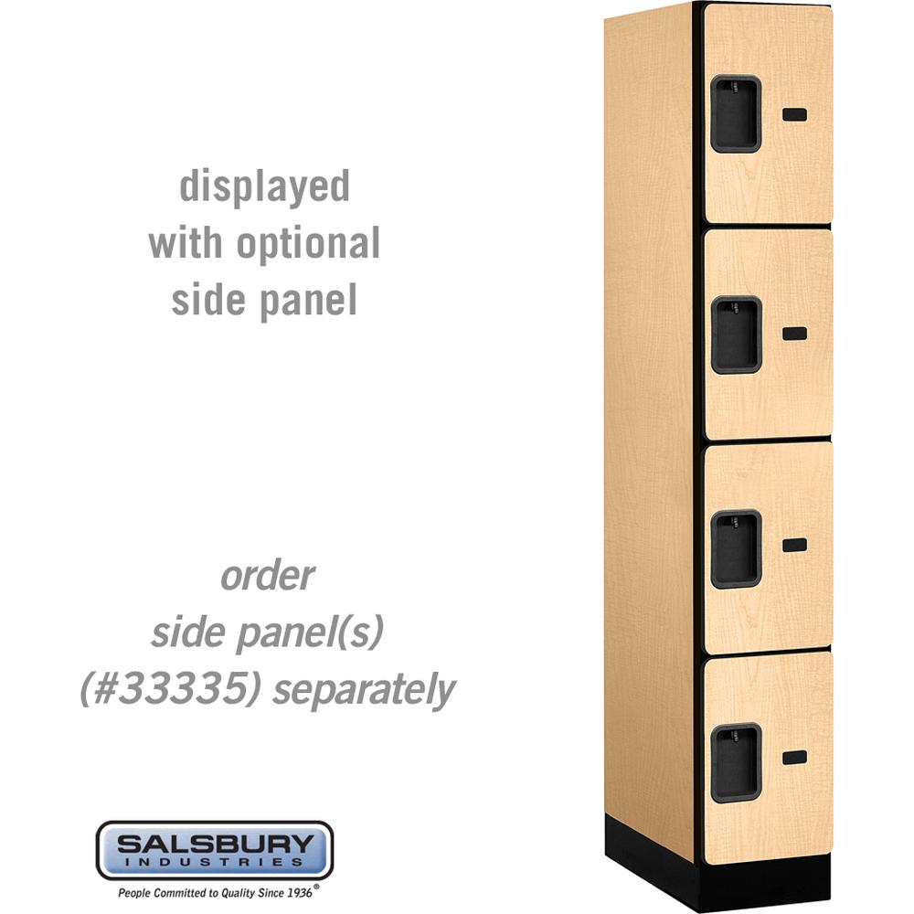 12" Wide Four Tier Designer Wood Locker - 1 Wide - 6 Feet High - 21" Deep by Salsbury