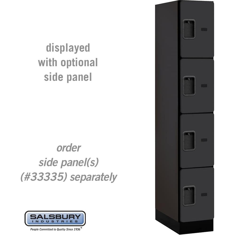 12" Wide Four Tier Designer Wood Locker - 1 Wide - 6 Feet High - 21" Deep by Salsbury