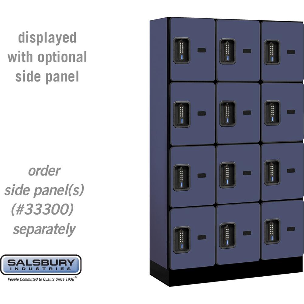 12" Wide Four Tier Designer Wood Locker - 3 Wide - 5 Feet High - 15" Deep by Salsbury