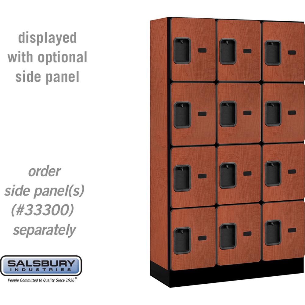 12" Wide Four Tier Designer Wood Locker - 3 Wide - 5 Feet High - 15" Deep by Salsbury