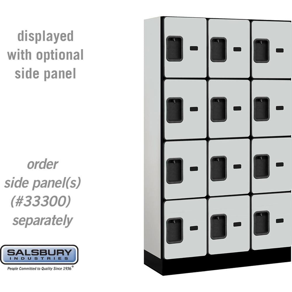 12" Wide Four Tier Designer Wood Locker - 3 Wide - 5 Feet High - 15" Deep by Salsbury