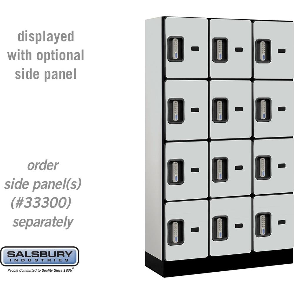 12" Wide Four Tier Designer Wood Locker - 3 Wide - 5 Feet High - 15" Deep by Salsbury