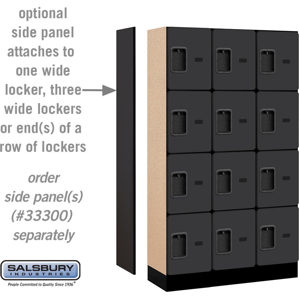 12" Wide Four Tier Designer Wood Locker - 3 Wide - 5 Feet High - 15" Deep by Salsbury