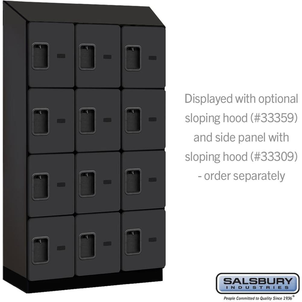 12" Wide Four Tier Designer Wood Locker - 3 Wide - 5 Feet High - 15" Deep by Salsbury