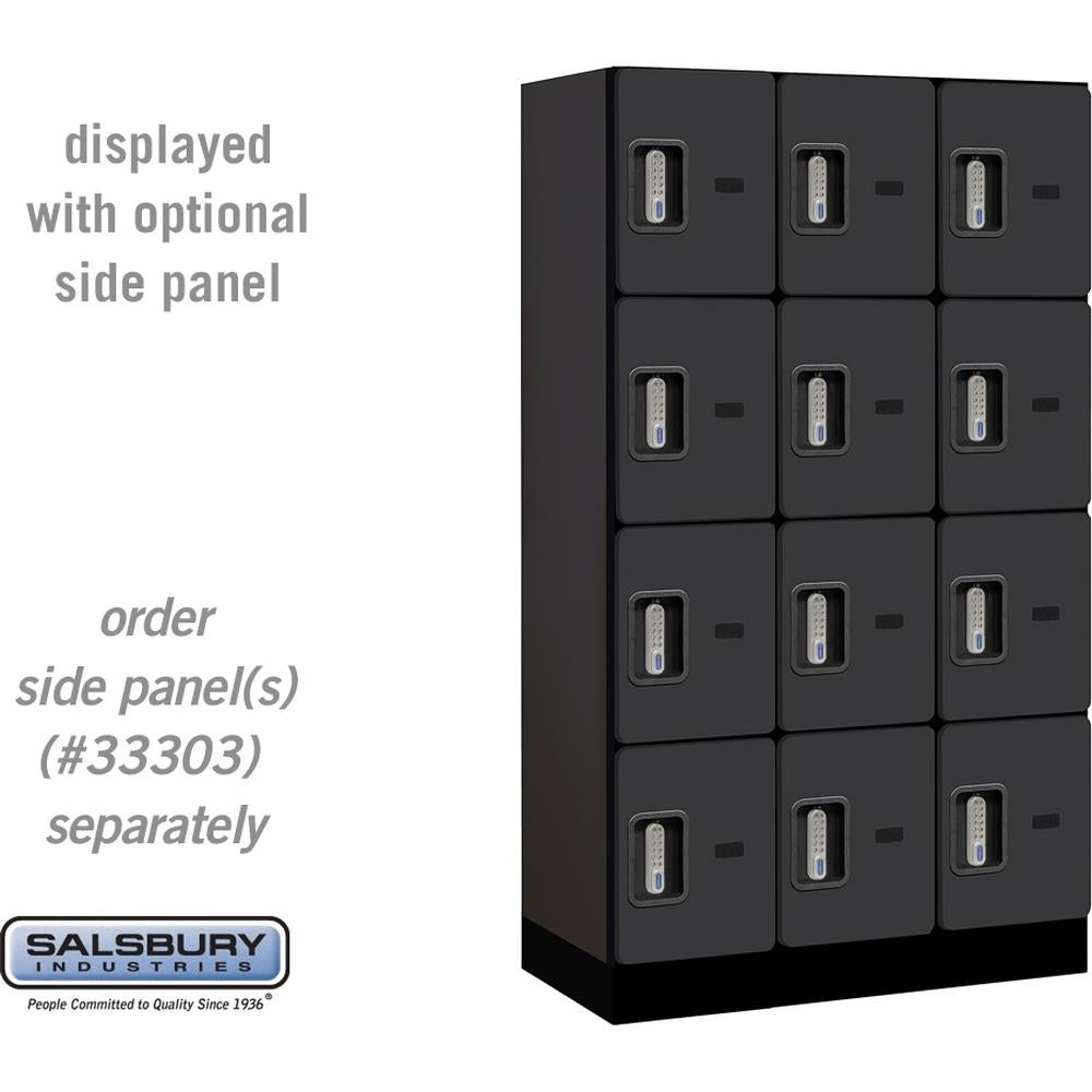 12" Wide Four Tier Designer Wood Locker - 3 Wide - 5 Feet High - 18" Deep by Salsbury
