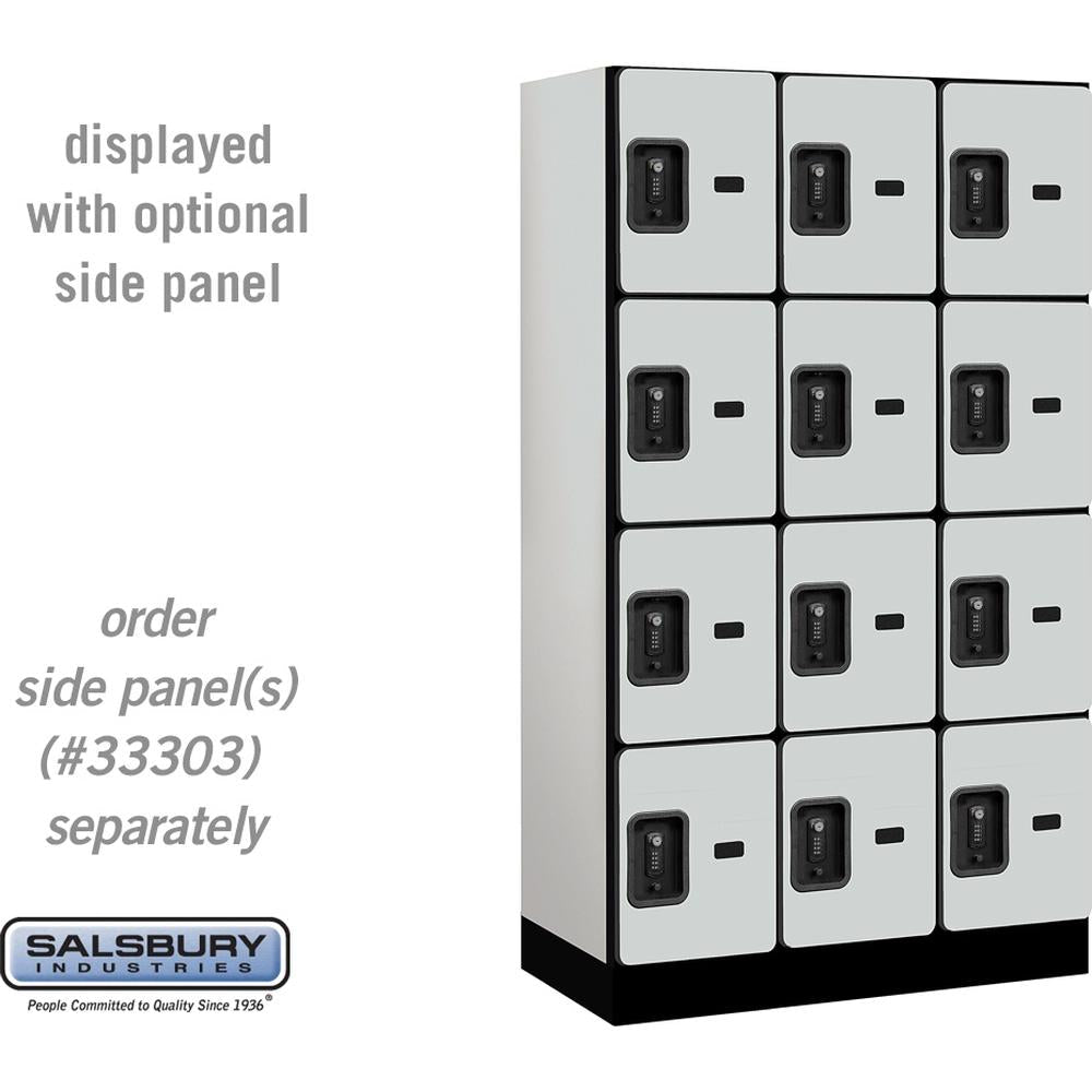 12" Wide Four Tier Designer Wood Locker - 3 Wide - 5 Feet High - 18" Deep by Salsbury
