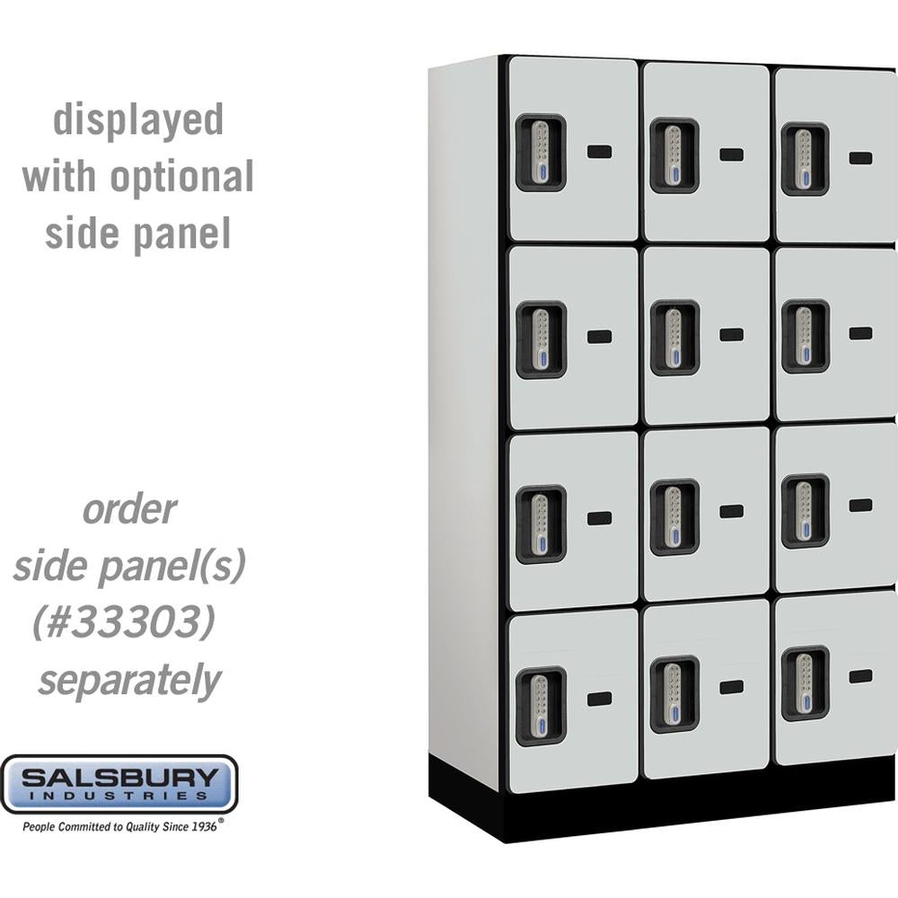 12" Wide Four Tier Designer Wood Locker - 3 Wide - 5 Feet High - 18" Deep by Salsbury