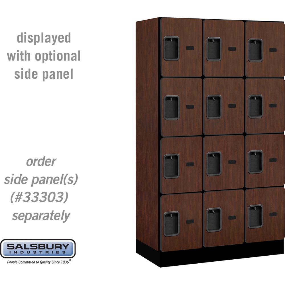 12" Wide Four Tier Designer Wood Locker - 3 Wide - 5 Feet High - 18" Deep by Salsbury