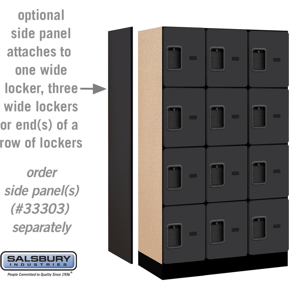 12" Wide Four Tier Designer Wood Locker - 3 Wide - 5 Feet High - 18" Deep by Salsbury