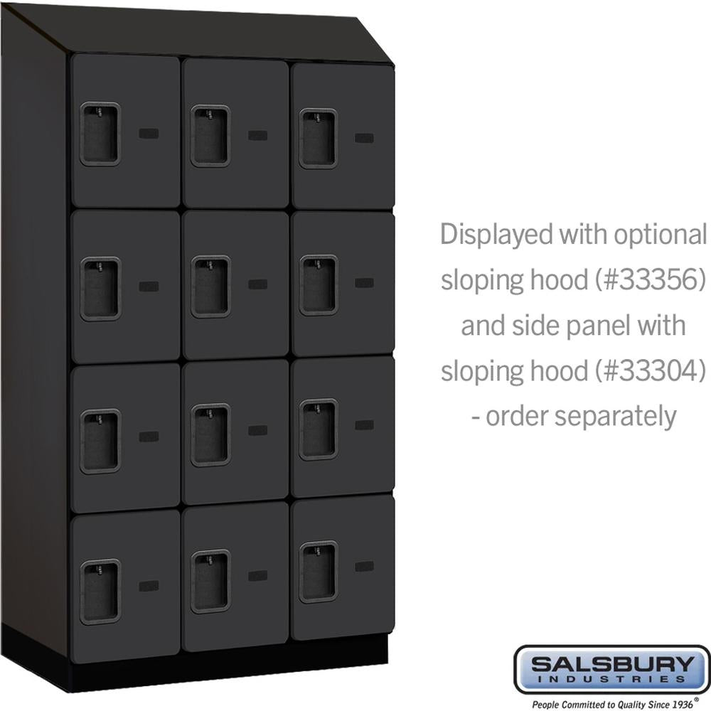 12" Wide Four Tier Designer Wood Locker - 3 Wide - 5 Feet High - 18" Deep by Salsbury