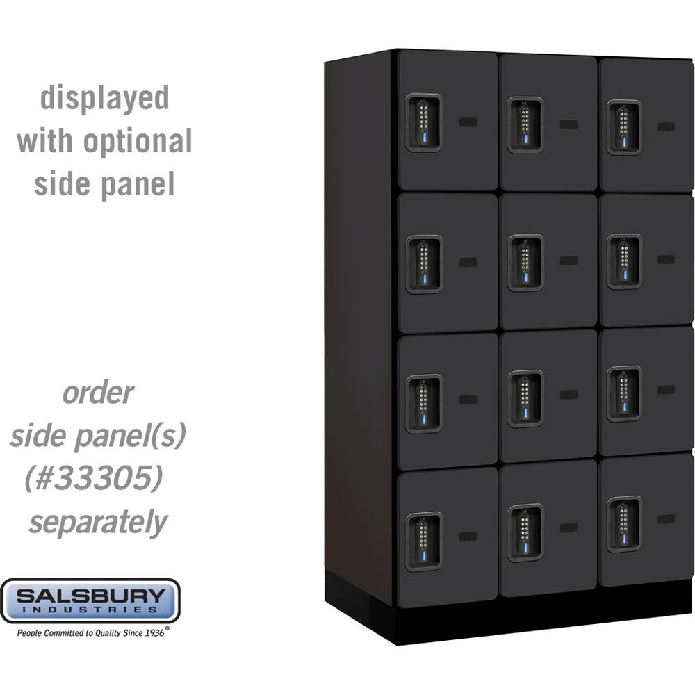 12" Wide Four Tier Designer Wood Locker - 3 Wide - 5 Feet High - 21" Deep by Salsbury
