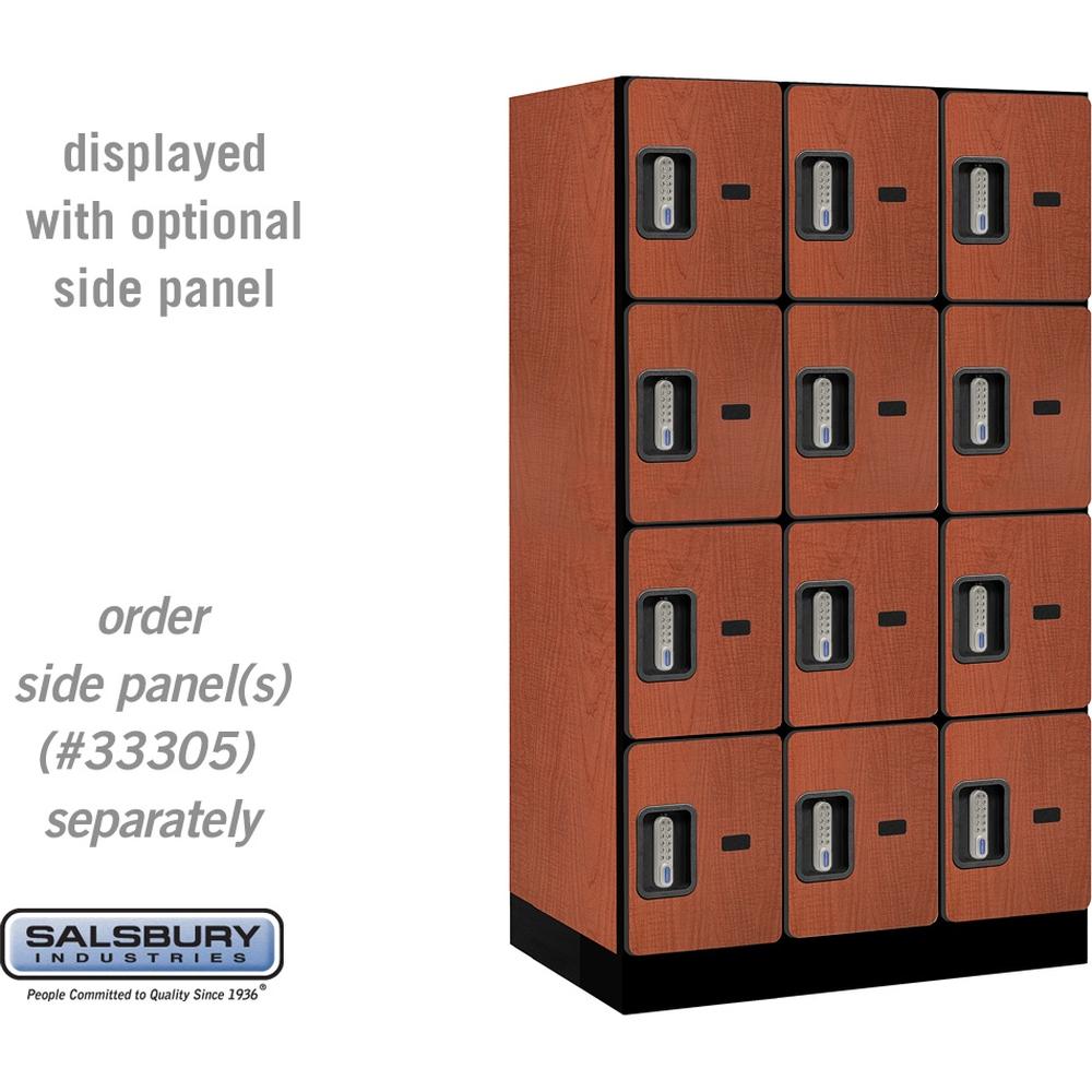 12" Wide Four Tier Designer Wood Locker - 3 Wide - 5 Feet High - 21" Deep by Salsbury
