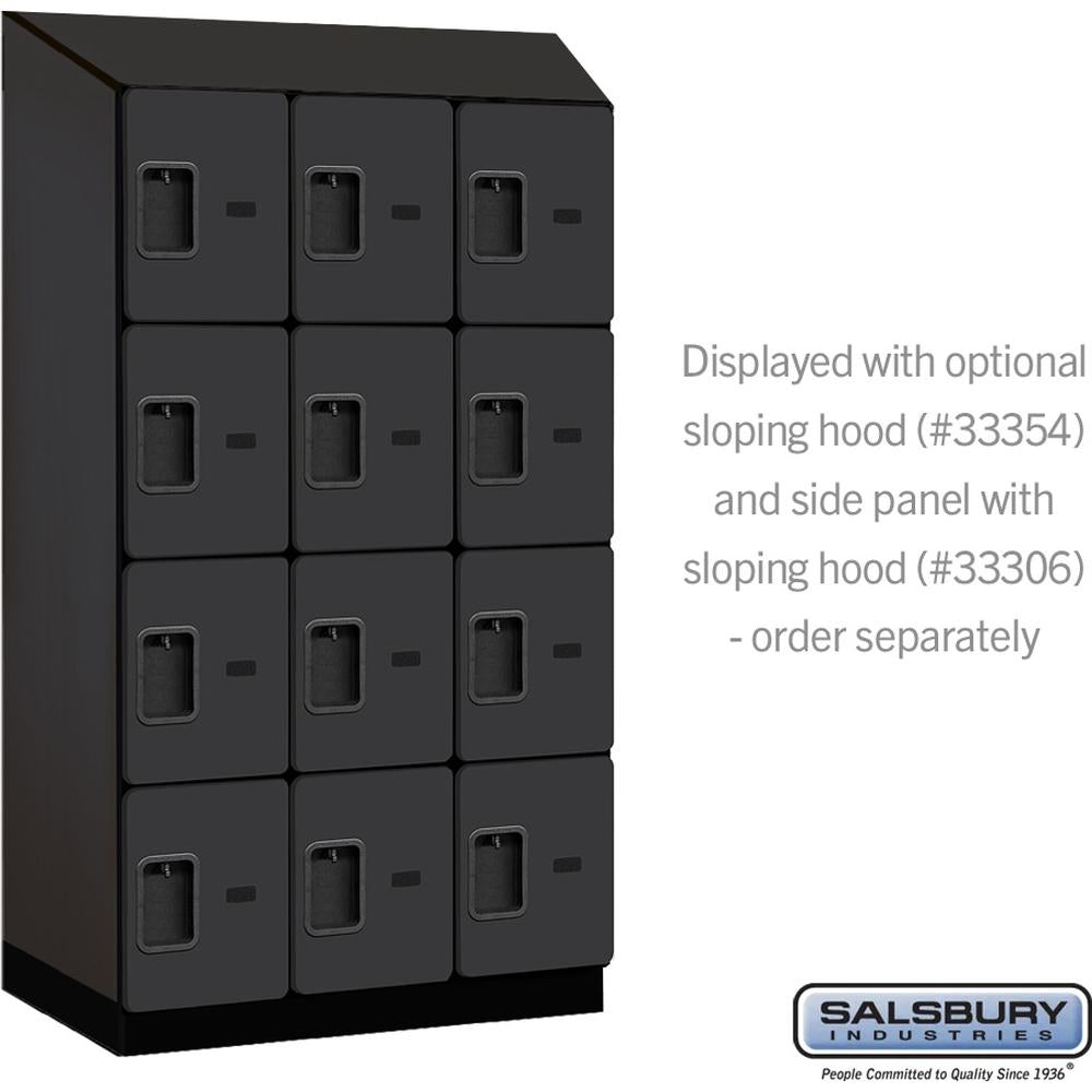 12" Wide Four Tier Designer Wood Locker - 3 Wide - 5 Feet High - 21" Deep by Salsbury
