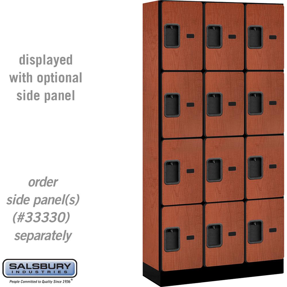 12" Wide Four Tier Designer Wood Locker - 3 Wide - 6 Feet High - 15" Deep by Salsbury
