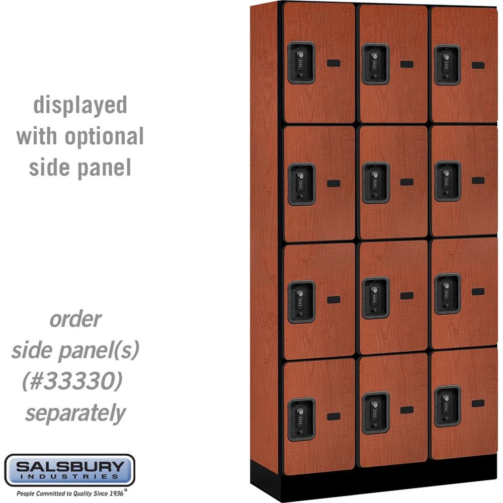 12" Wide Four Tier Designer Wood Locker - 3 Wide - 6 Feet High - 15" Deep by Salsbury