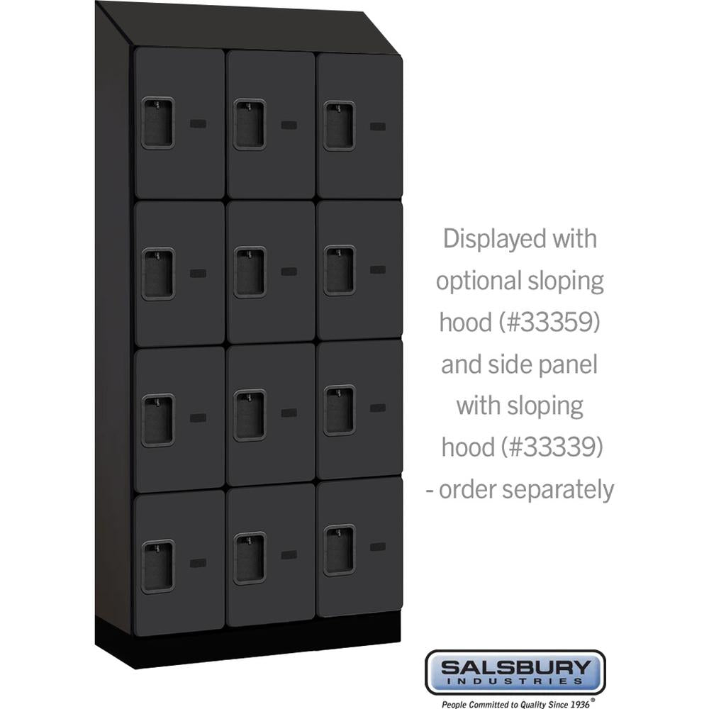 12" Wide Four Tier Designer Wood Locker - 3 Wide - 6 Feet High - 15" Deep by Salsbury