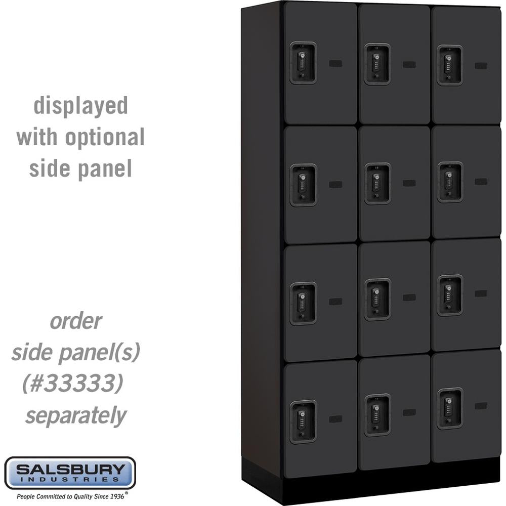 12" Wide Four Tier Designer Wood Locker - 3 Wide - 6 Feet High - 18" Deep by Salsbury