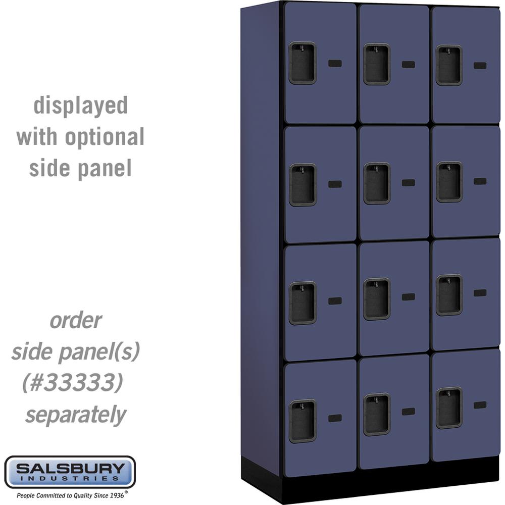 12" Wide Four Tier Designer Wood Locker - 3 Wide - 6 Feet High - 18" Deep by Salsbury